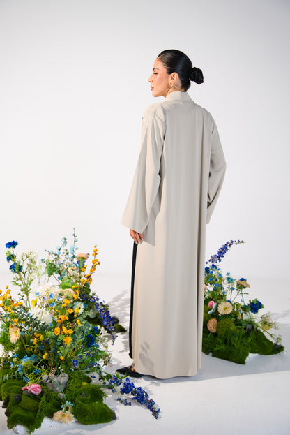 The Freya Two-Tone Curved Abaya